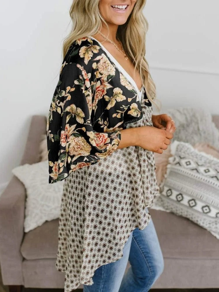 BloomBreeze – Floral Kimono Flowy Boho Cover Up