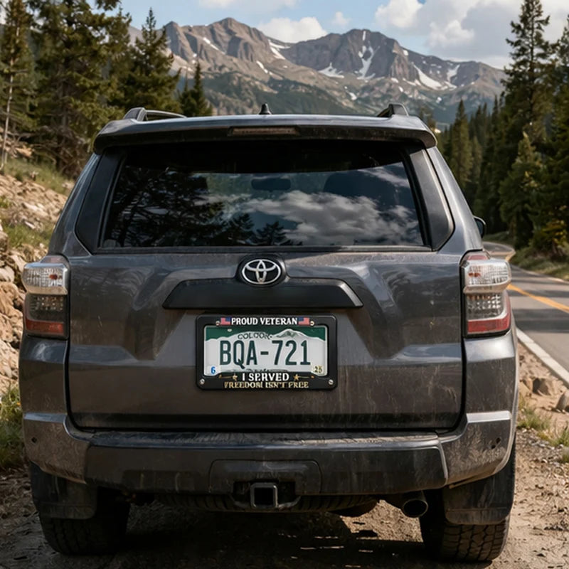 ValorFrame – Veteran Tribute Metal License Plate Frame