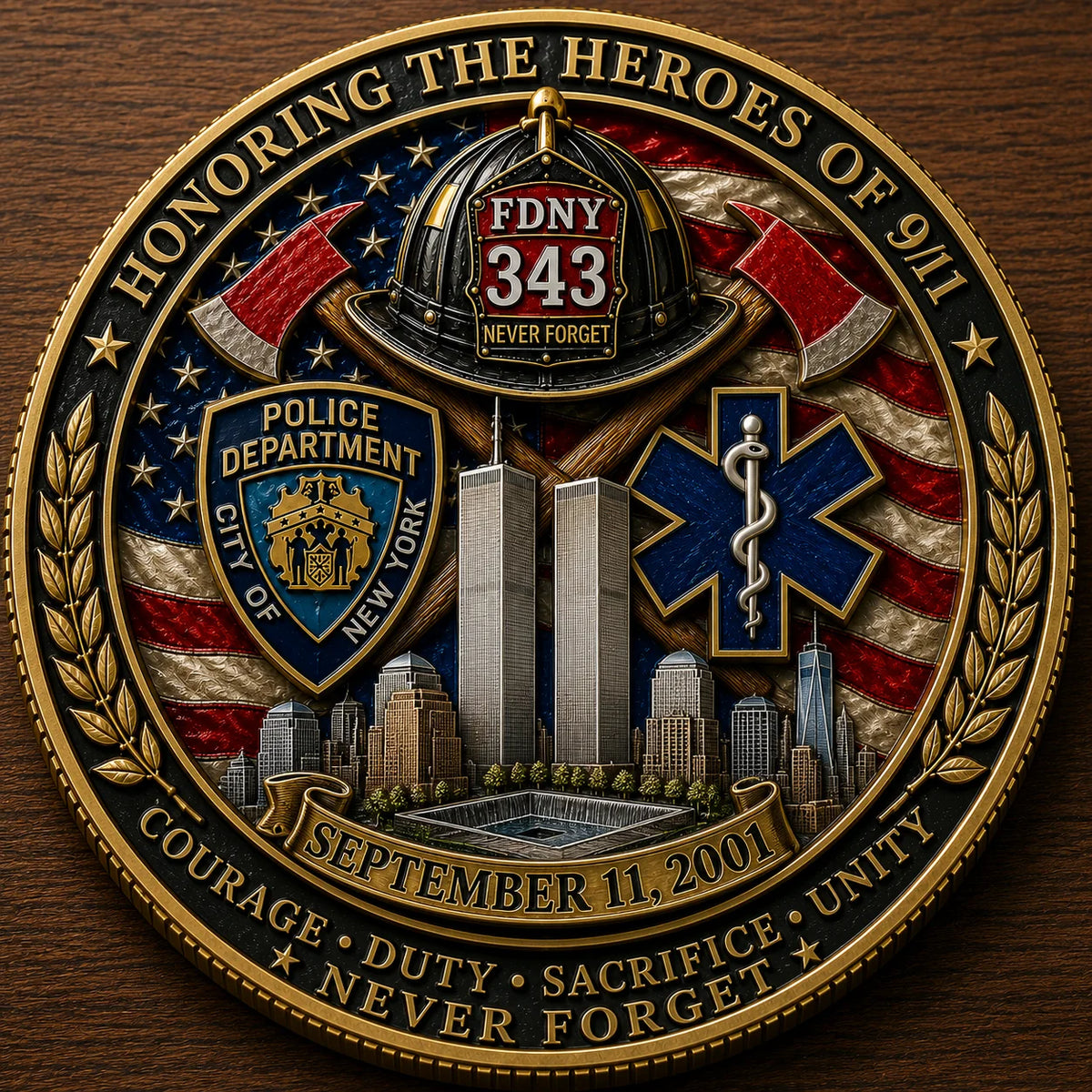 SacredLegacy – 9/11 Commemorative Challenge Coin