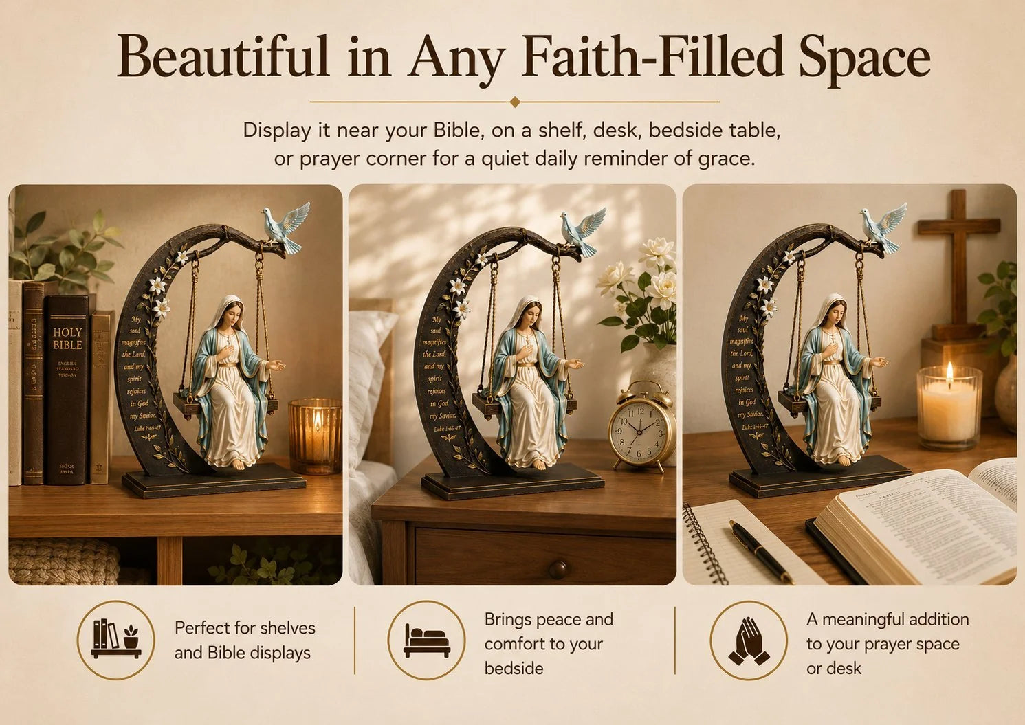 FaithGrace – Christian Jesus Swing Table Ornament