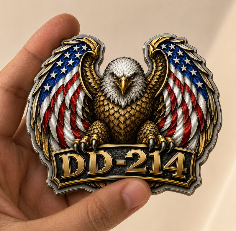 ValorGuard – Premium DD-214 Patriot Eagle Metal Emblem