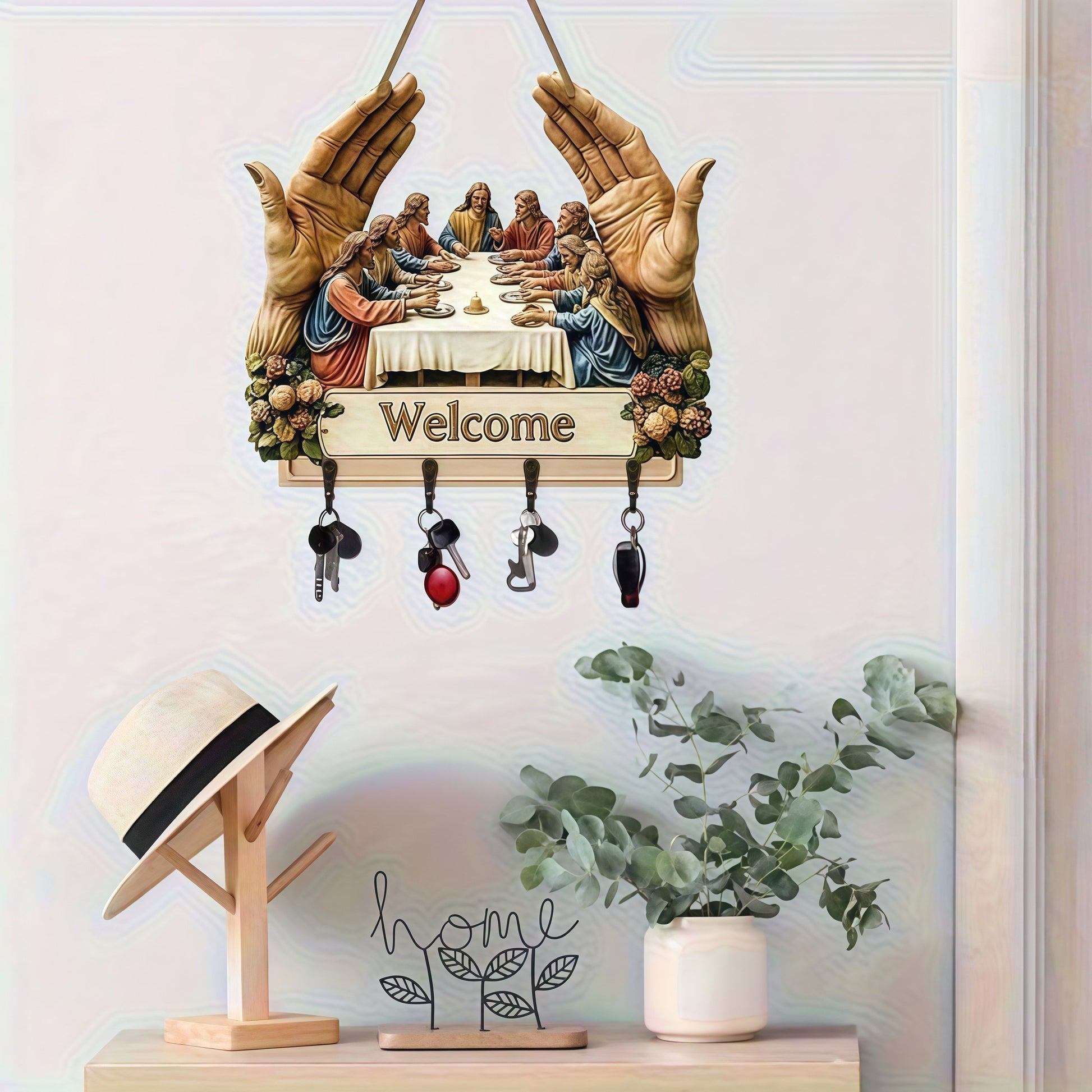 🙏Jesus and Disciples Wall Art Keychain