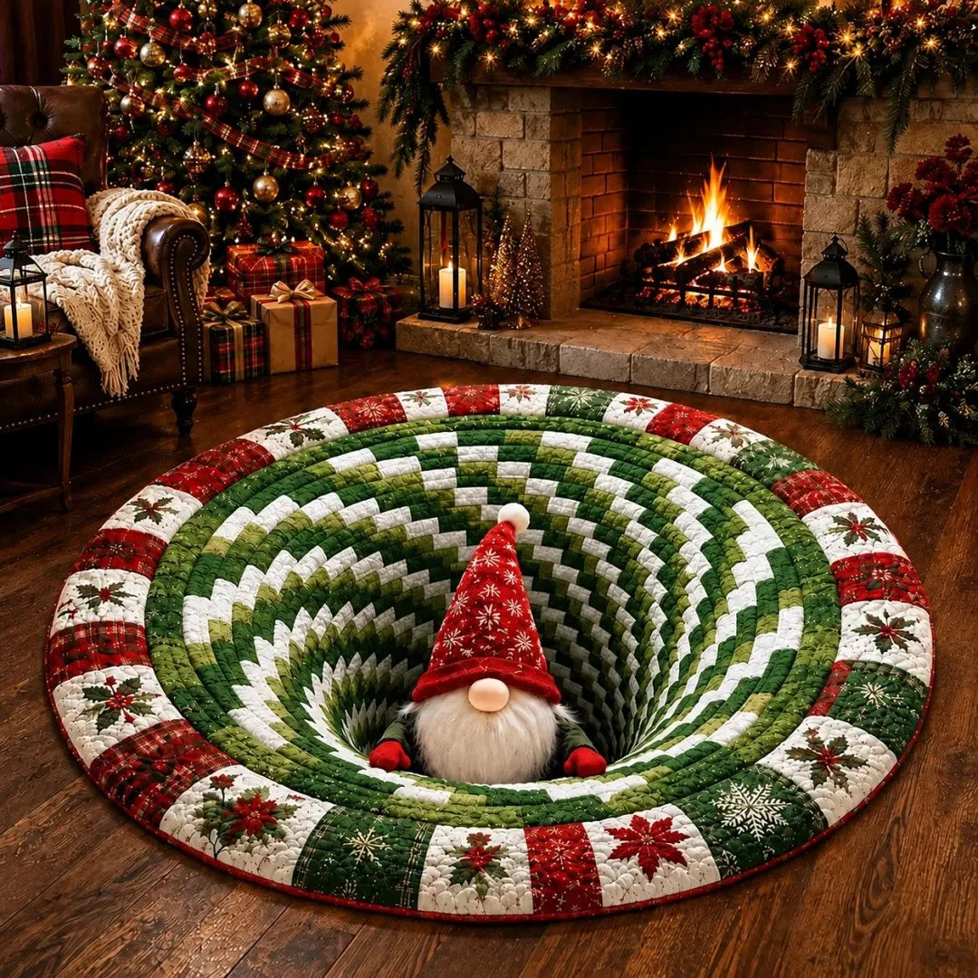 YuleVista – 3D Optical Illusion Christmas Rug