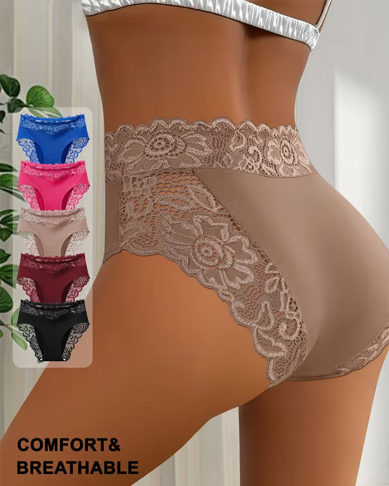 SilkenCharm – Delicate Lace Mid-Rise Panties