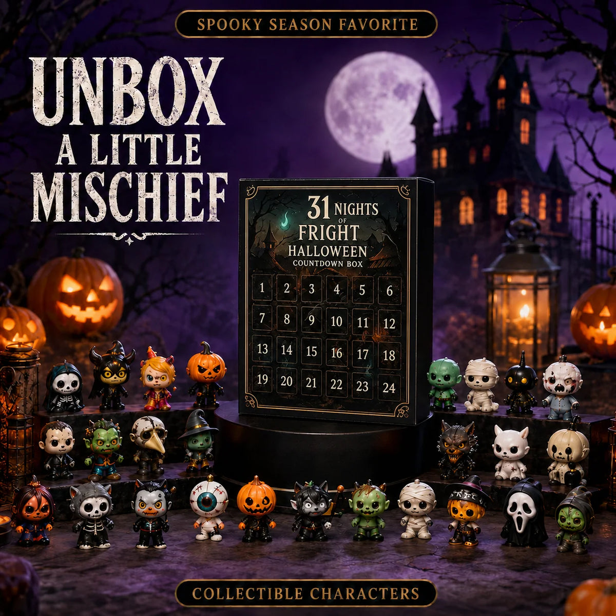 HauntHaven – Halloween Mini Figure Countdown Calendar