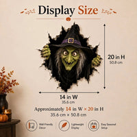 HauntOra – Halloween Witch Break-In Wall Decal