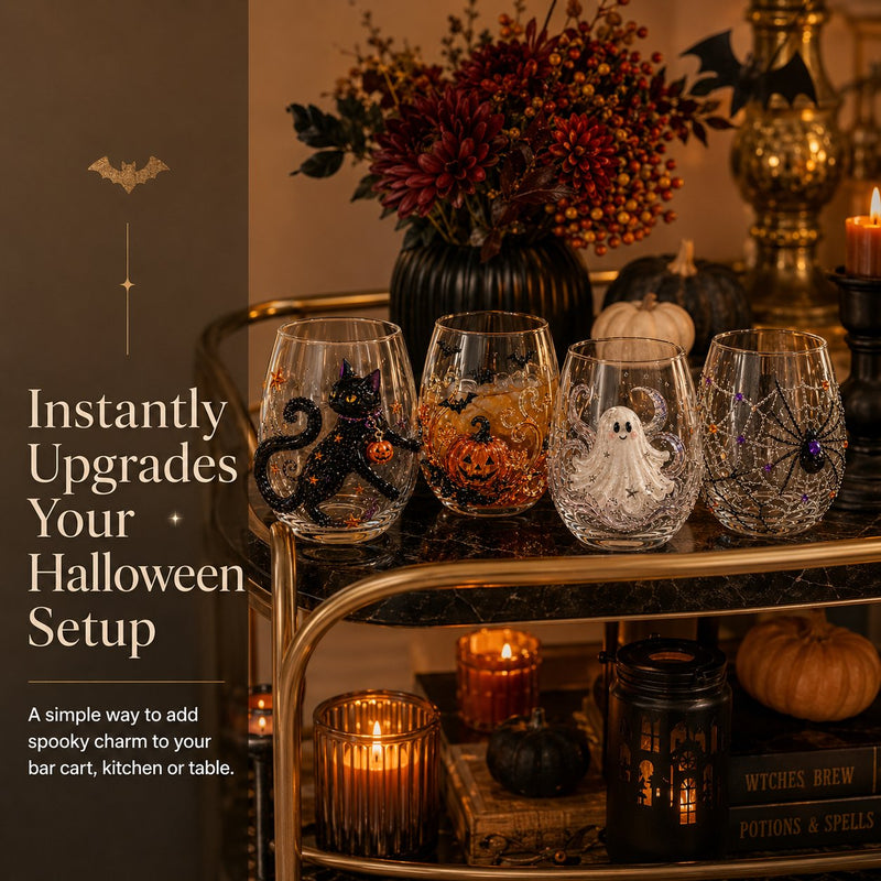 SpookySip – Artisan Halloween Drinking Glass