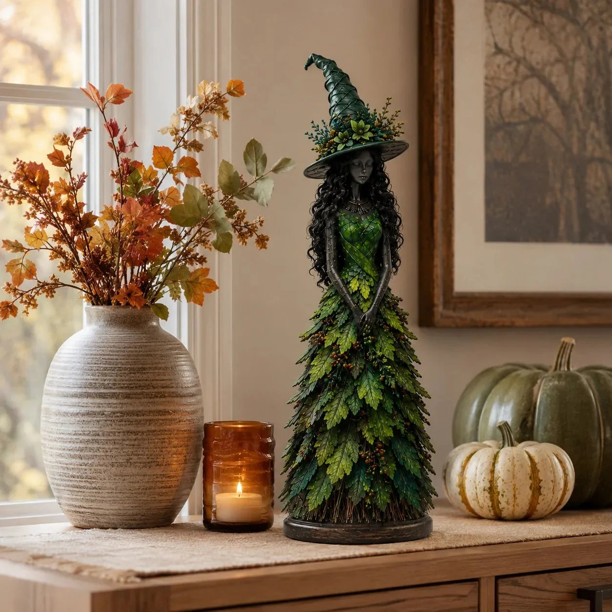 AutumnCharm – Enchanted Witch Figurine
