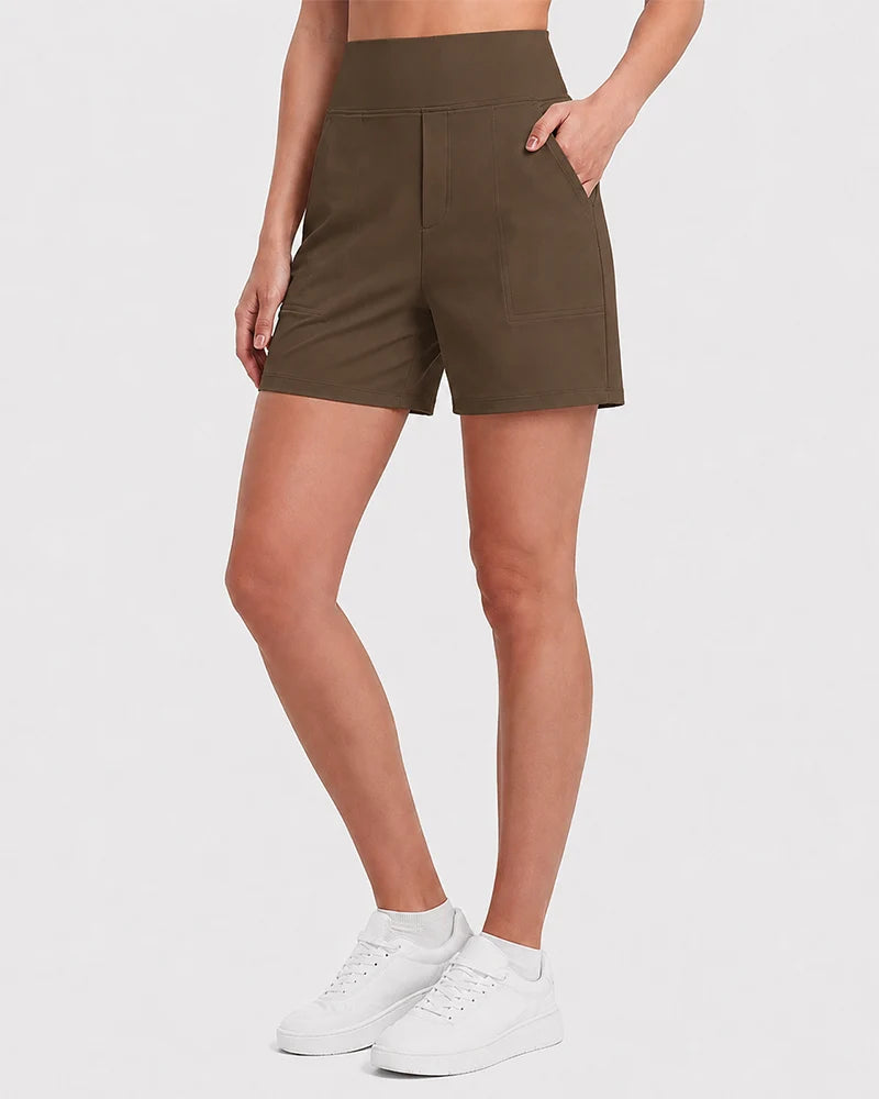 FlexEllea – High-Waisted Athletic Bermuda Shorts
