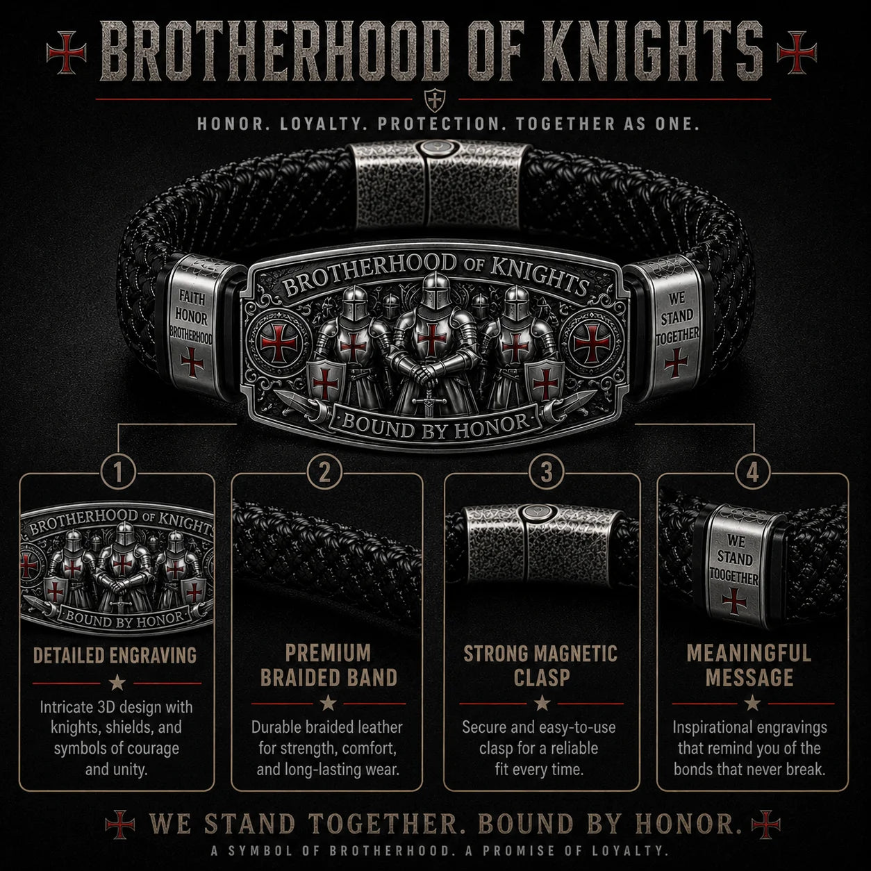 HonorForge – Premium Brotherhood Honor Chain Bracelet