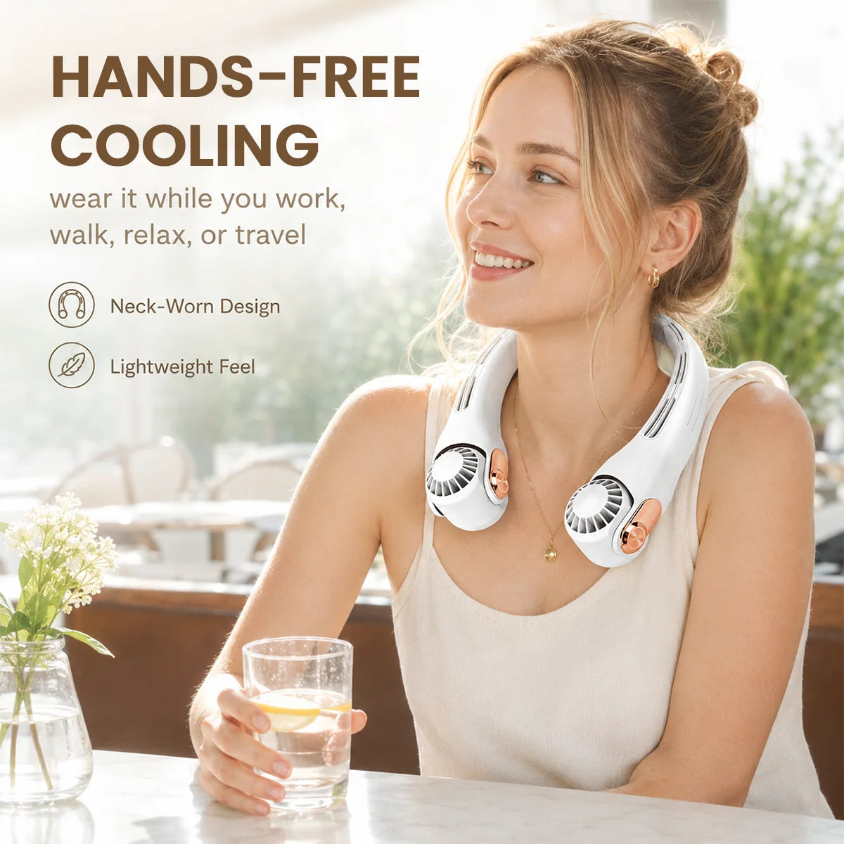BreezeVanta – 360° Portable Neck Fan