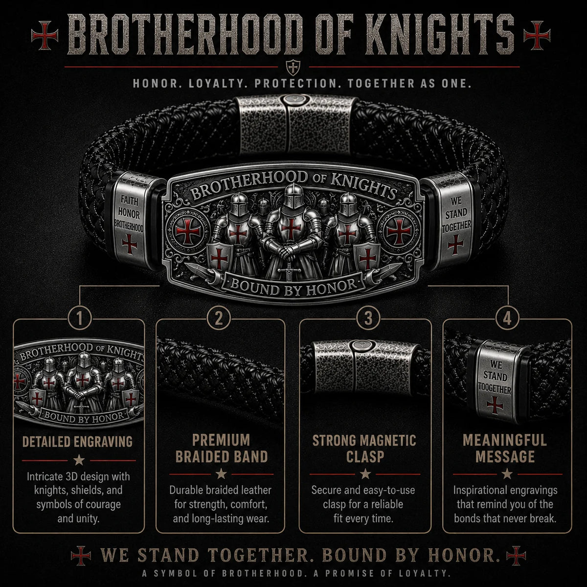 KnightBond – Brotherhood of Knights Honor Bracelet