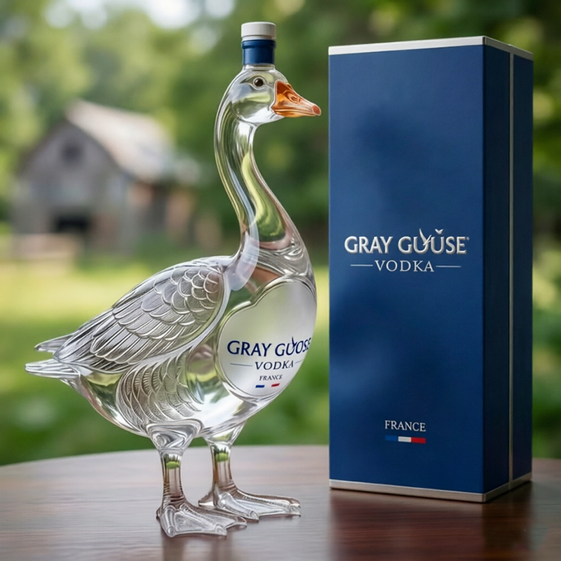 GooseCharm – Premium 3D Glass Display Figurine