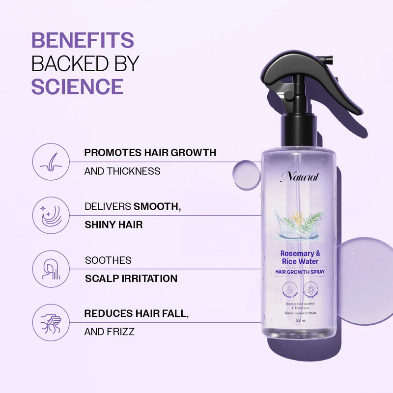 RoseGlow – Infused Nourishing Rosemary Rice Hair Mist