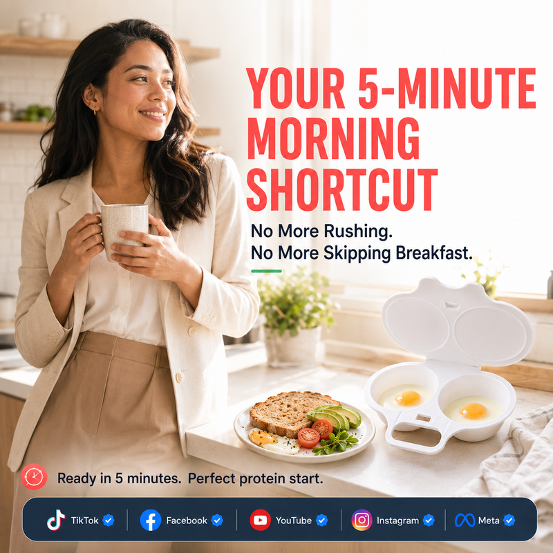 BreakfastPro – Dual-Cup Microwave Egg Cooker
