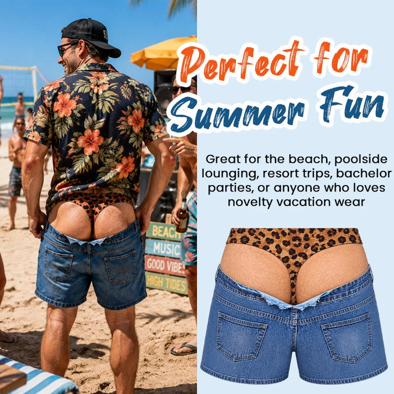 DenimFrenzy – Leopard Illusion Summer Shorts