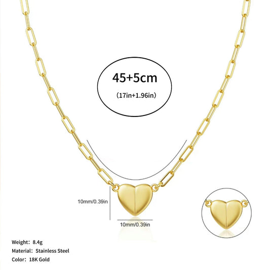 HeartLink – Magnetic Heart Pendant Necklace