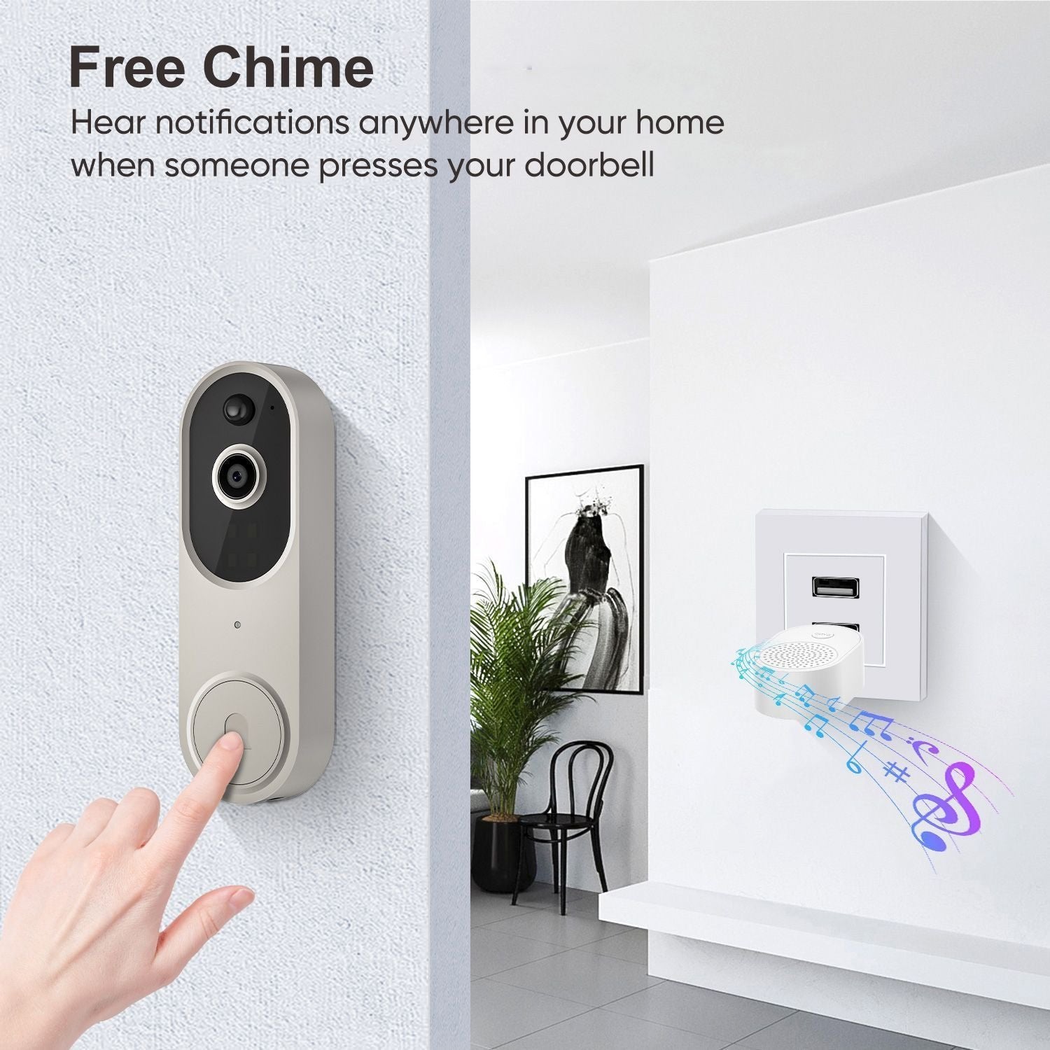 Wireless Smart Doorbell Camera