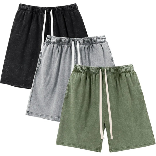 RetroFlex – Vintage Washed Athletic Sweat Shorts