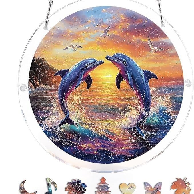 EmeraldFlame – Acrylic 80 Pcs Suncatcher Puzzle