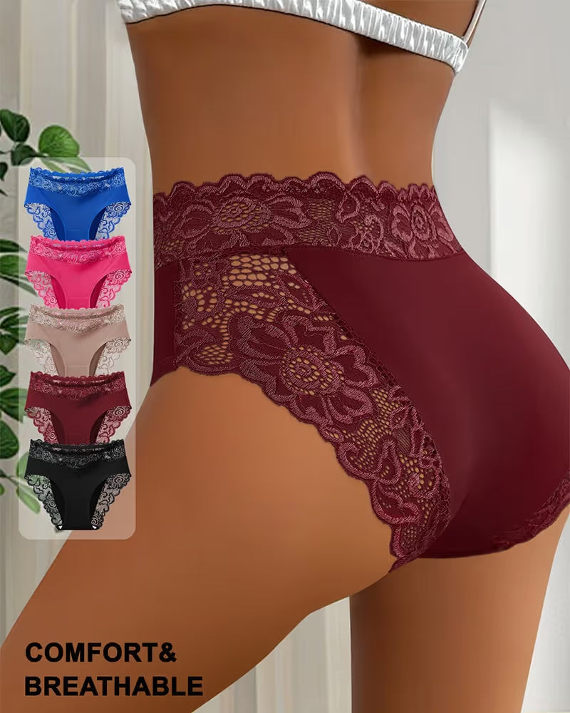 SilkenCharm – Delicate Lace Mid-Rise Panties