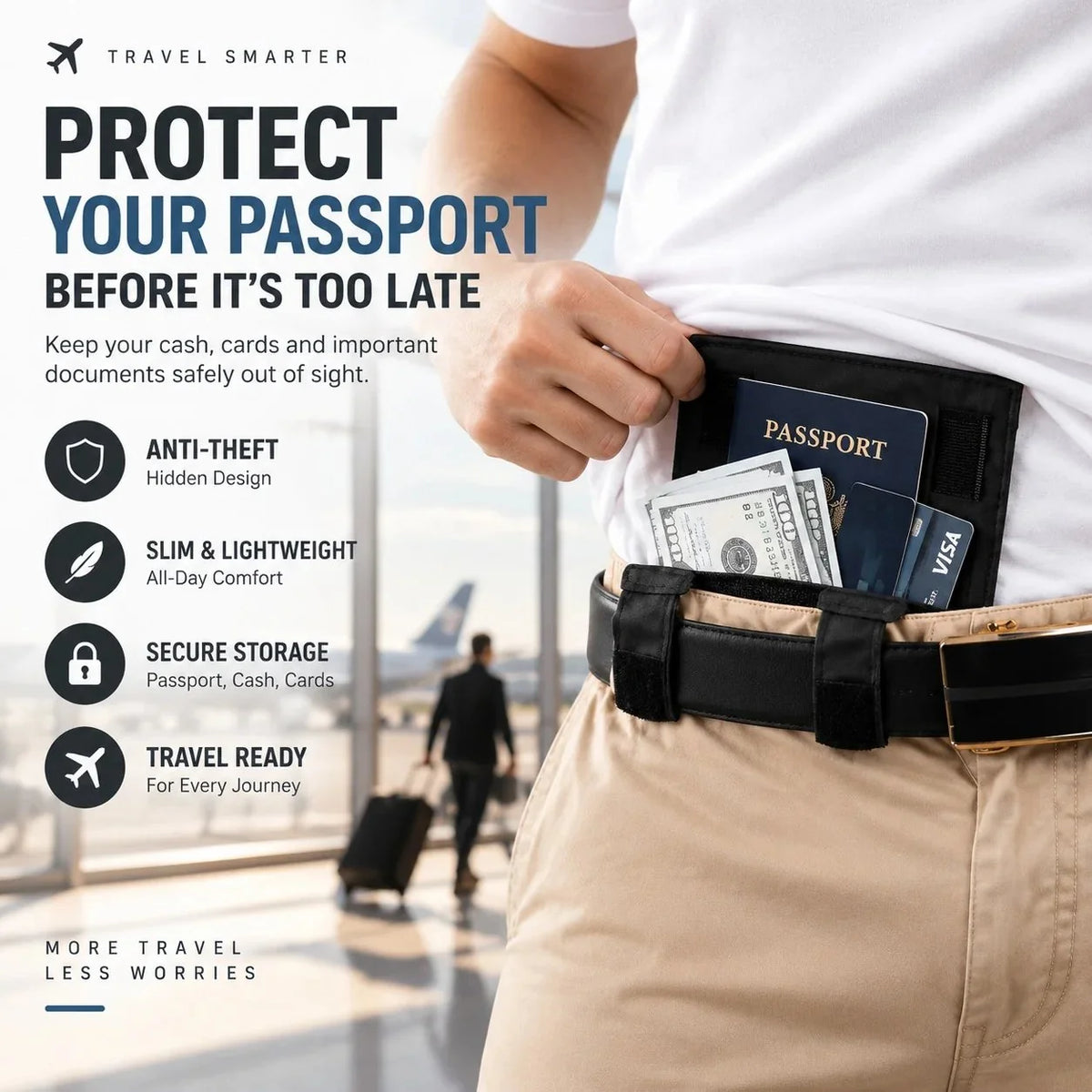 TravelShield – Discreet Anti-Theft Belt Pouch
