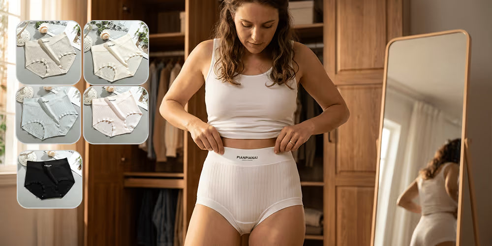 Velmira – High-Waist Ribbed Comfort Panties
