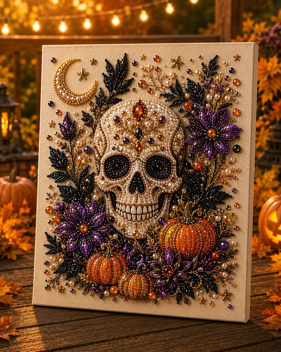 SpookyShimmer – Halloween Pearl Canvas