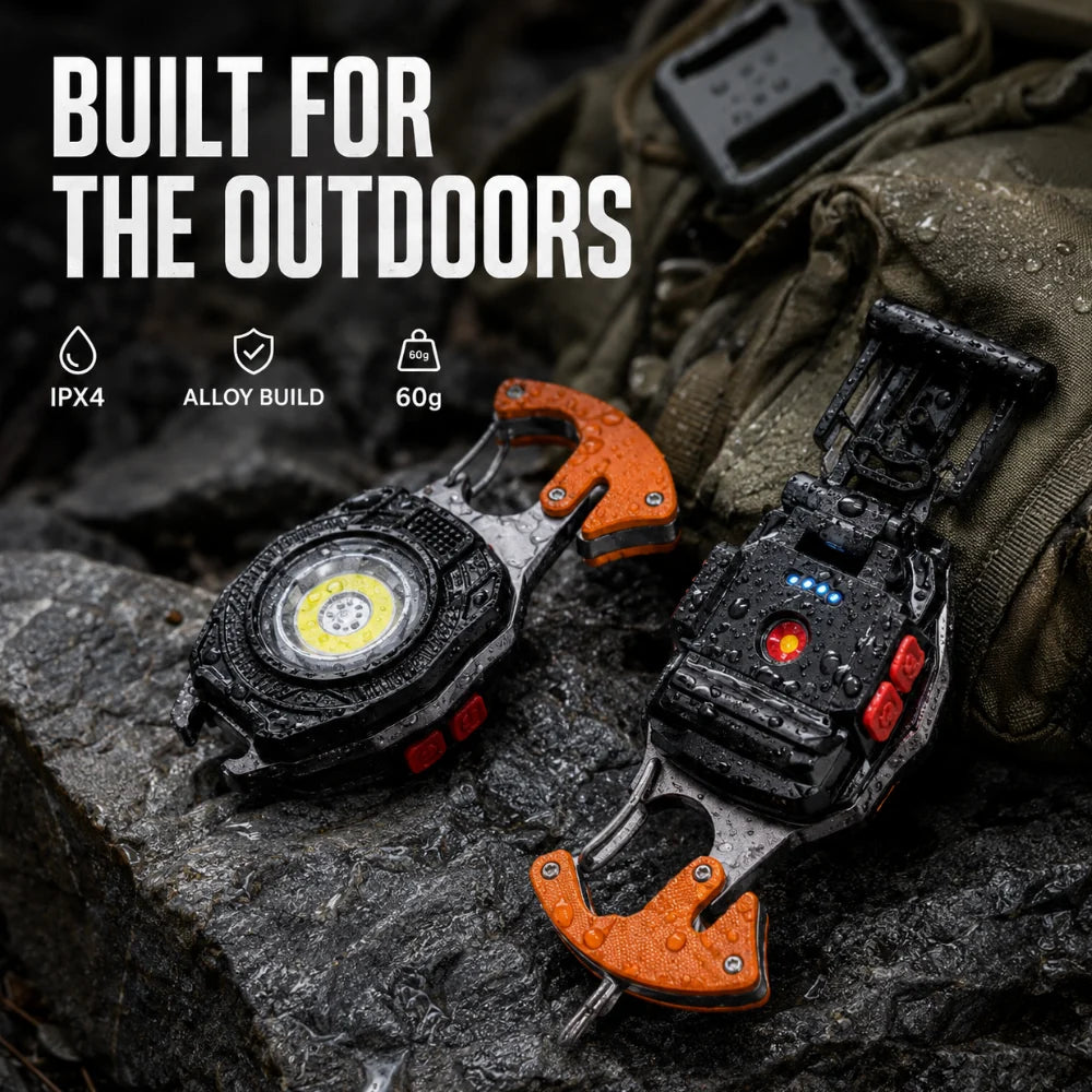 LuminoGear – 8-In-1 Multifunctional Keychain Flashlight