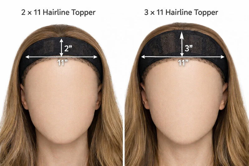 LuxeHalo – Invisible Human Hair Hairline Topper