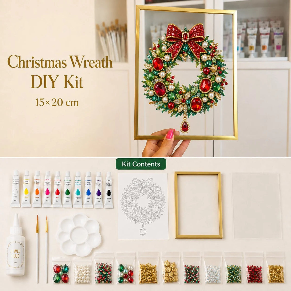SparkleTree – Christmas Gem & Pearl Art Kit