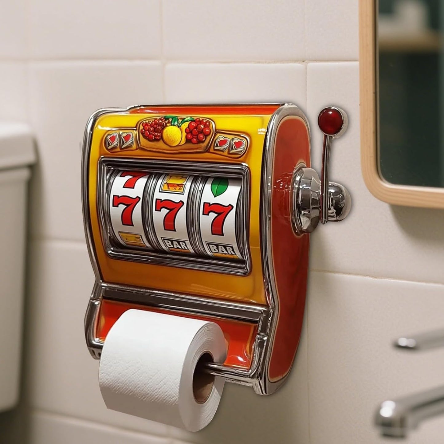 RollJack – Slot Machine Toilet Paper Holder