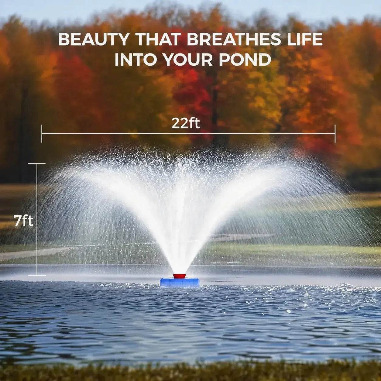AquaFlow – 1HP High-Performance Pond Aerating Fountain