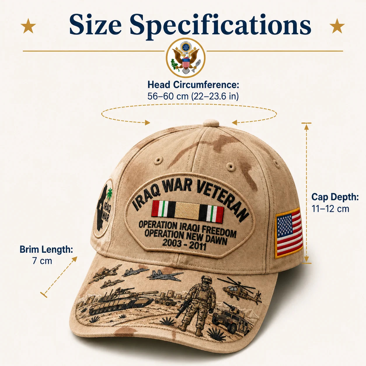 LegacyGuard – Embroidered Iraq Military Tribute Cap