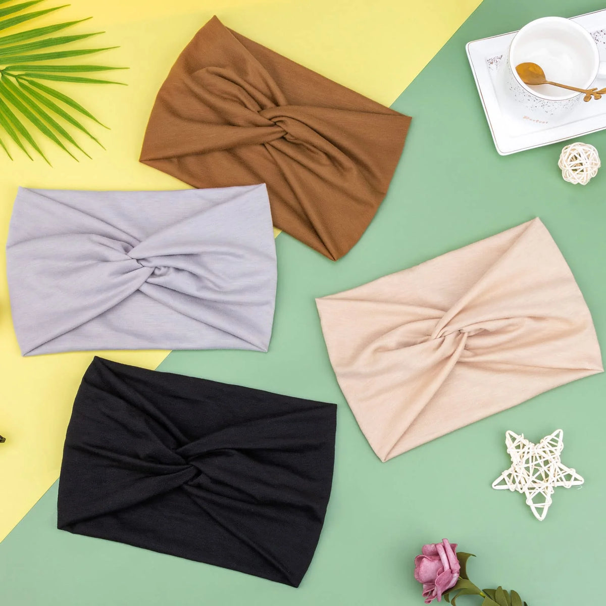 StyleKnot – 10-Pack Wide Knotted Turban Headbands