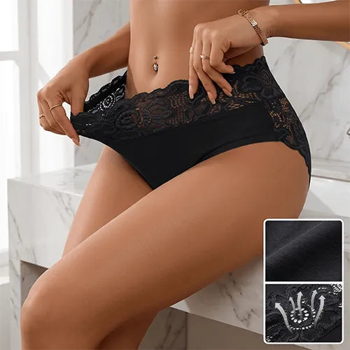 SilkenCharm – Delicate Lace Mid-Rise Panties