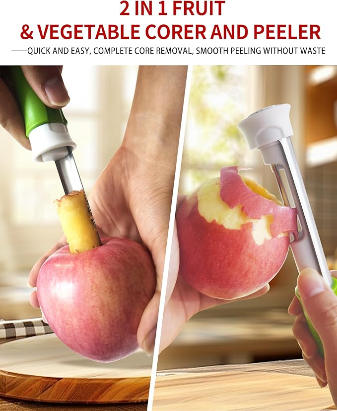 AppleEase | 2-in-1 Apple Corer & Peeler