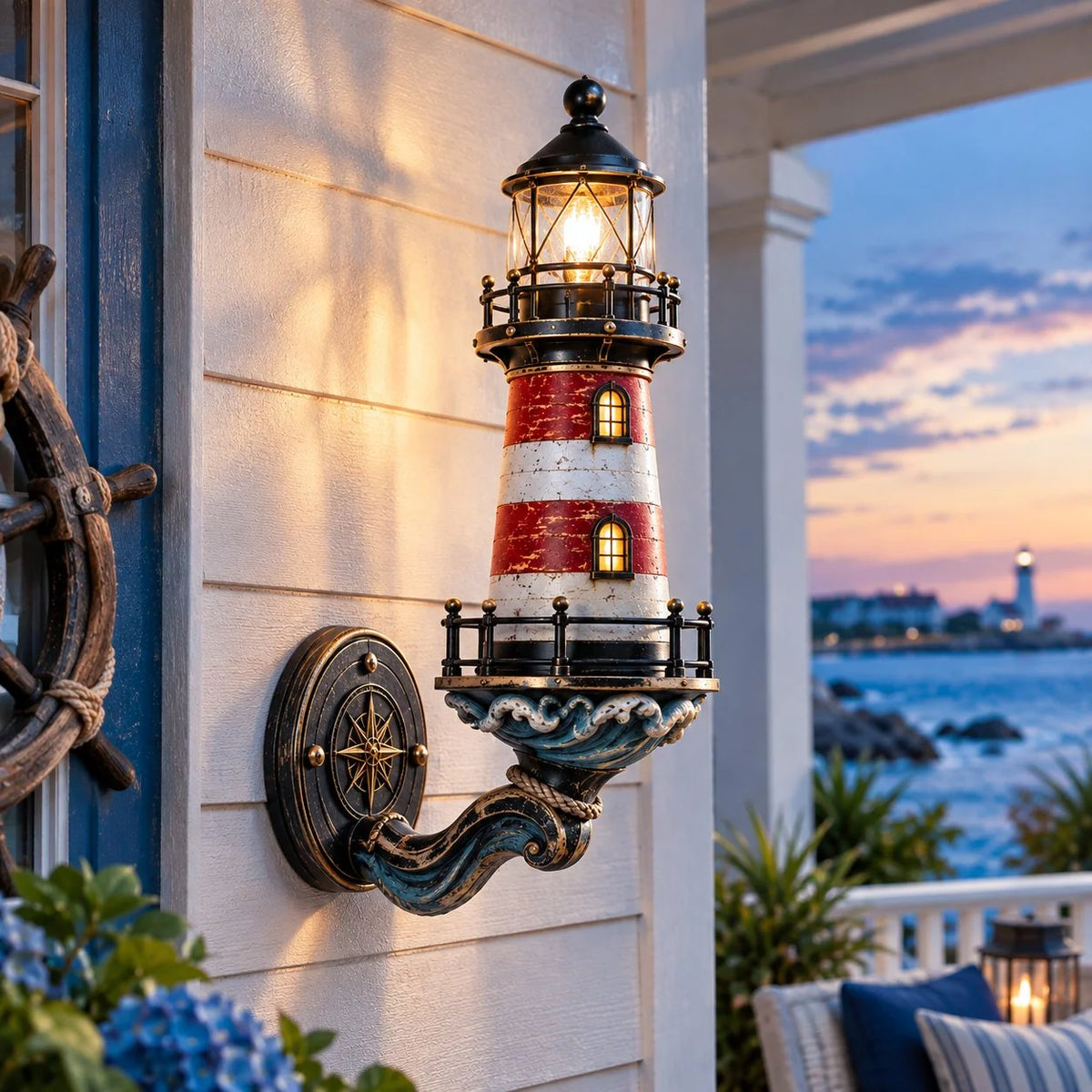 HarborLume – Vintage Coastal Lighthouse Wall Light