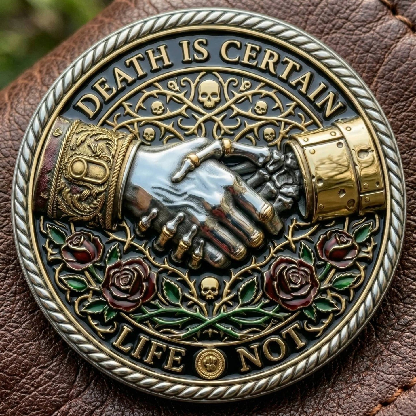 Memento Mori Reflection 💎3D Carving Collector-Grade Commemorative Coin