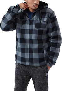 EmberLoom – Men’s Crimson Plaid Cold-Weather Jacket