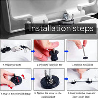 BoltOra – Top-Fix Toilet Seat Hinge Replacement Kit