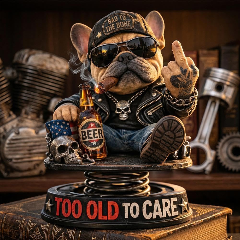 DashMood – “Too Old To Care” Dashboard Bobblehead
