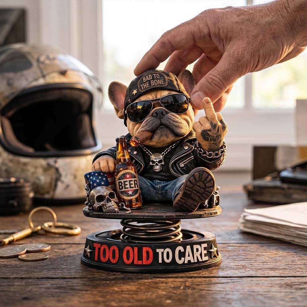 DashMood – “Too Old To Care” Dashboard Bobblehead