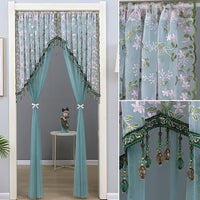 Bloomveil – Floral Embroidery Door Curtain