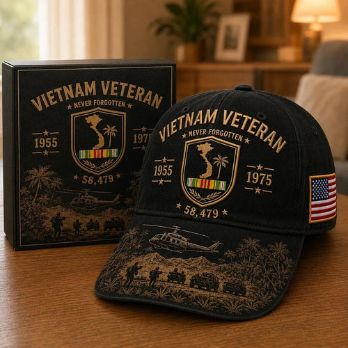 VietnamVeteran – Never Forgotten Commemorative Cap 🇺🇸