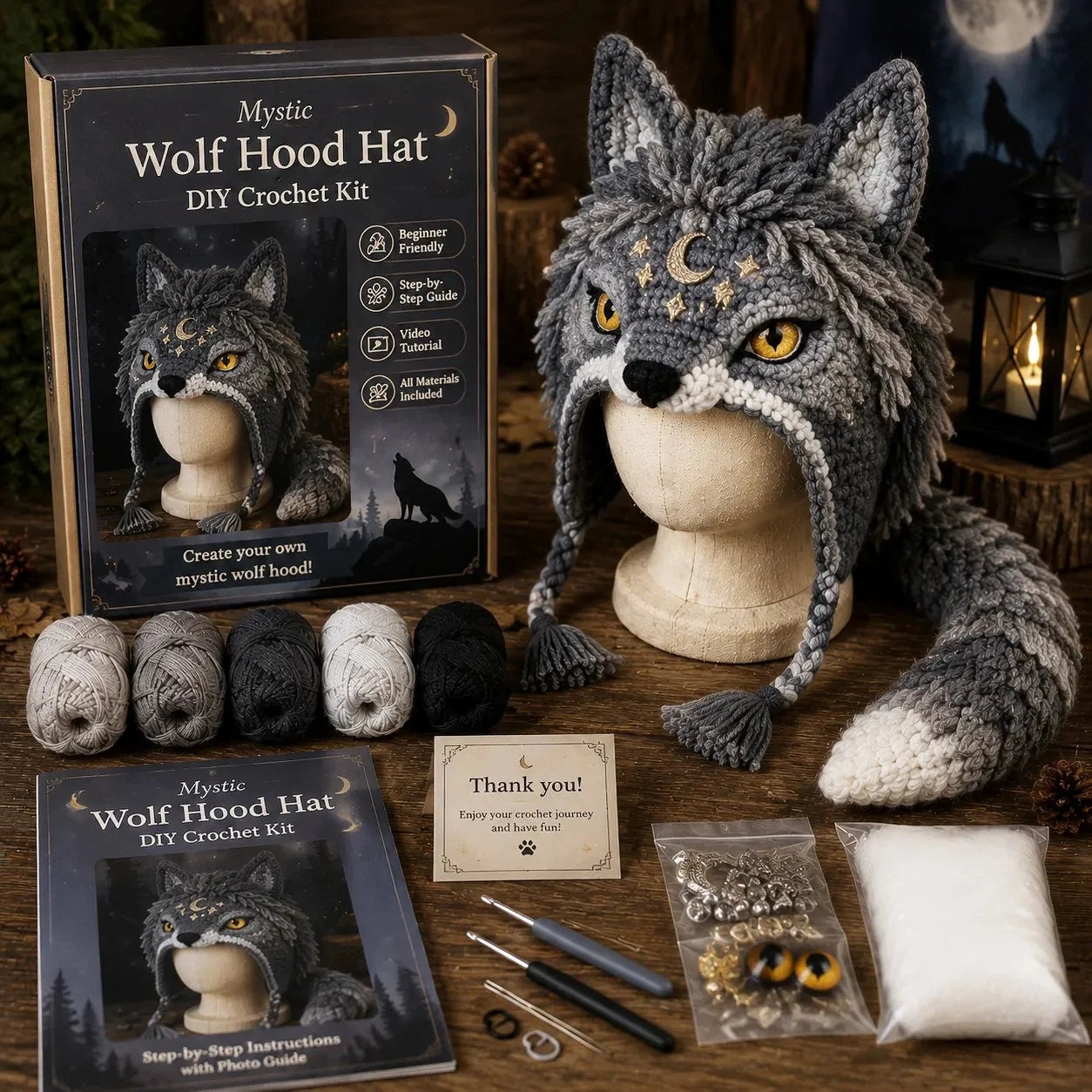 MystiKnit – Fantasy Hood Hat Crochet Kit