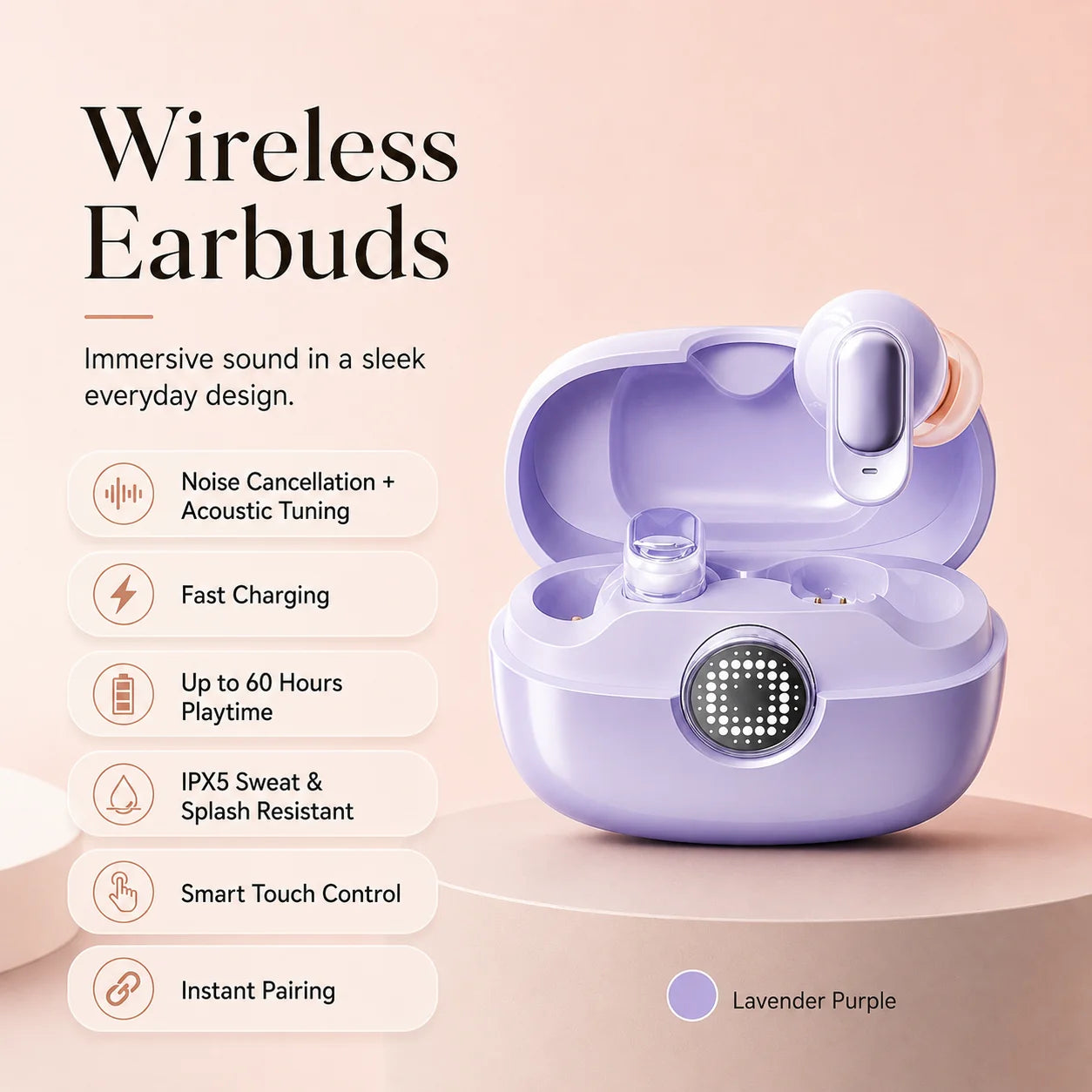 AeroBeat – Immersive Waterproof Sound Wireless Earbuds