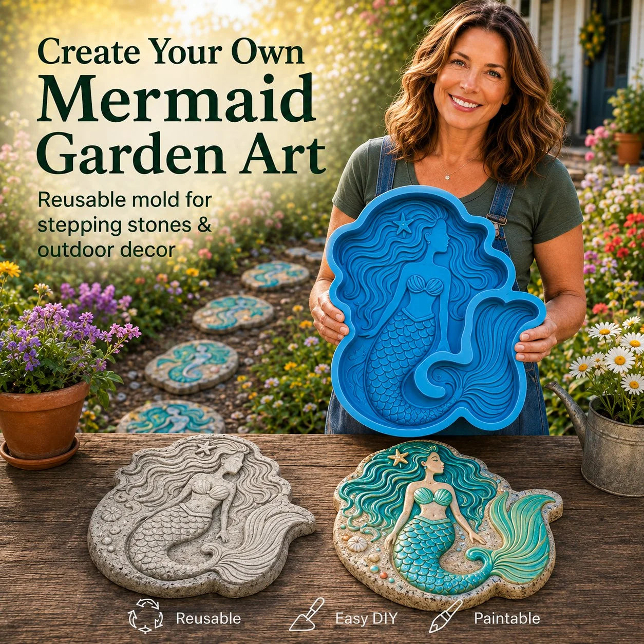GardenCraft – Reusable Stepping Stone Art Mold