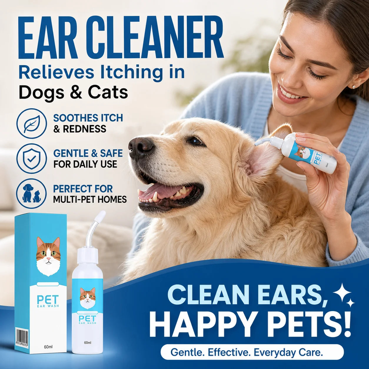 PetEase – Gentle Ear Relief for Dogs & Cats