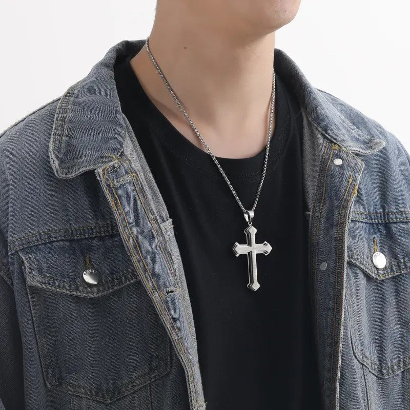 CrestOria – Lord’s Prayer Layered Cross Necklace